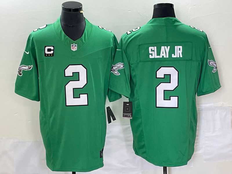 Men's Philadelphia Eagles #2 Darius Slay JR Green 2023 F.U.S.E. Vapor Untouchable With C Patch Stitched Football Jersey,We sell and wholesale Men's Philadelphia Eagles #2 Darius Slay JR Green 2023 F.U.S.E. Vapor Untouchable With C Patch Stitched Football Jersey on line form chian!